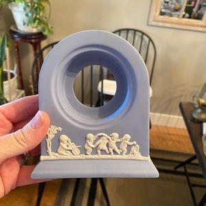 Wedgwood Jasper Jasperware Blue Grecian Medium Clock Dome